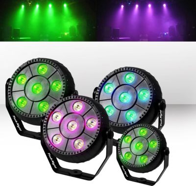 Jeu de lumières FESTINIGHT Pack 4 jeux de lumière effet PAR à LED R