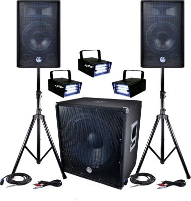 Pack sono BM SONIC Sonorisation DJ PA BMS-1812 2400W SUB 46
