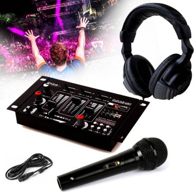 Table de mixage IBIZA DJ21 + Micro + Casque sono DJ