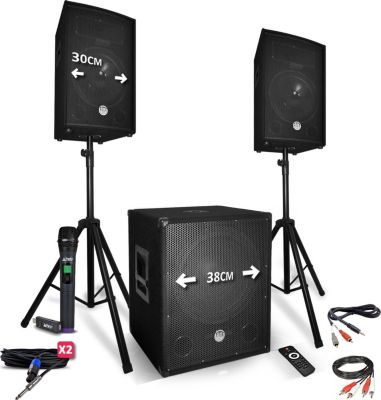 Pack sono BM SONIC Pack sono 2200W - Enceintes 12" + Caisso Pack sono BM SONIC Pack sono 2200W - Enceintes 12" + Caisso