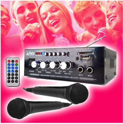Pack sono PARTY LIGHT&SOUND Amplificateur Soirée Karaoke 50W - Stéré