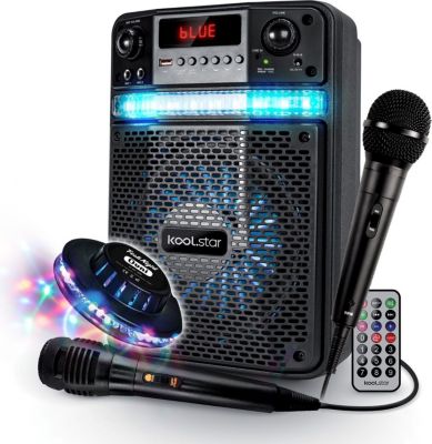 Enceinte sono KOOL.STAR BROZY08-MIC-OVNI, Karaoké 2 MICROPHONES