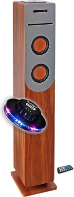 Enceinte Bluetooth INOVALLEY Tour de son finition Bois avec lecteur C