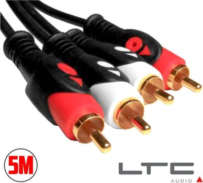 Câble RCA ITC Câbles RCA dorées mâle/mâle 5M LTC CA5RR