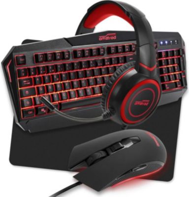 Clavier gamer AMSTRAD REDEMPTION 5 pièces Retroéclairage rouge