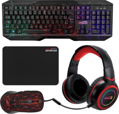 Clavier gamer AMSTRAD HUNTERS 5 pièces Retro-éclairage RGB