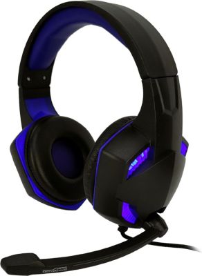 Casque gamer AMSTRAD AMS-H555 bleu avec Rétroéclairage LED