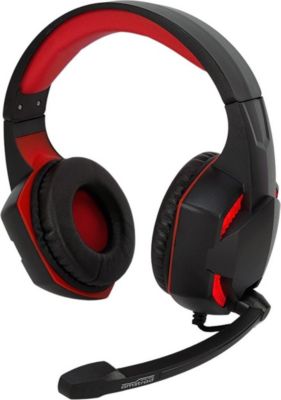 Casque gamer AMSTRAD AMS-H555 rouge avec Rétroéclairage LED