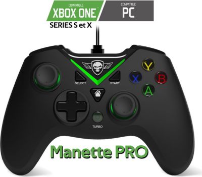 Manette Filaire Power A 2 palettes Gris Foncé - Xbox One - PC