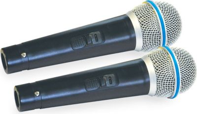 Micro MR ENTERTAINER Lot de 2 Microphones de karaoké dynamiqu