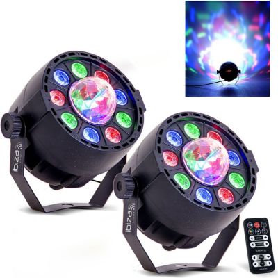 Jeu de lumières IBIZA PAR-ASTRO Projecteur 2 en 1 - DMX LED