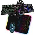 Pack clavier et souris gamer AMSTRAD BATTLE 5 pièces USB & Retroéclairage RGB