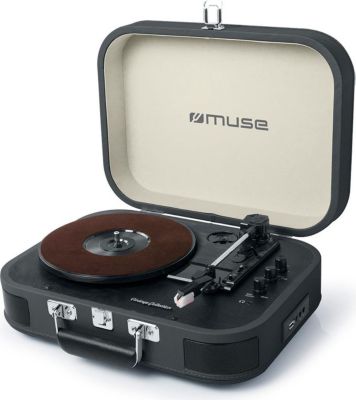 Platine vinyle MUSE Platine vinyle stéréo Noire 33/45/78 tou