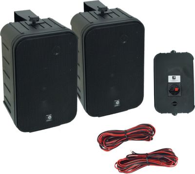 Enceinte Multiroom E-AUDIO Paire de mini enceintes 200W Noires 6,5"