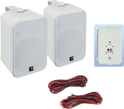 Enceinte Multiroom E-AUDIO Paire de mini enceintes 200W Blanches 6,