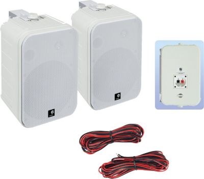 Enceinte Multiroom E-AUDIO Paire de mini enceintes 200W Blanches 6,