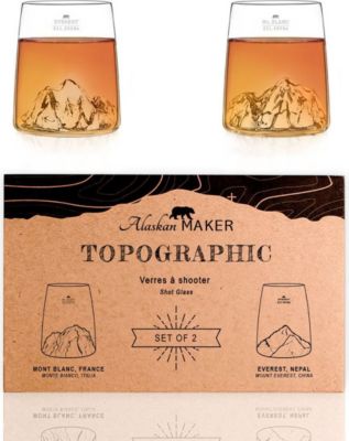 Verre ALASKAN MAKER à shot : Everest & Mont Blanc