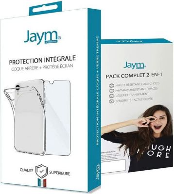Coque JAYM PACK INTEGRAL COQUE SOUPLE + VERRE TREMP Coque JAYM PACK INTEGRAL COQUE SOUPLE + VERRE TREMP
