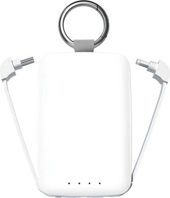 Batterie externe JAYM 4000mAh avec Câbles, Lampe et Porte Clé