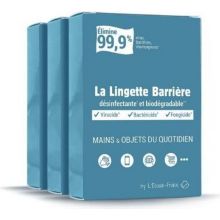 Lingettes antibactériennes LA LINGETTE BARRIERE 7 lingettes X3