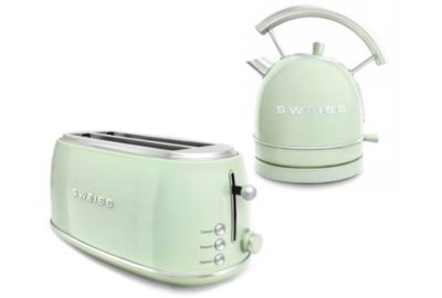 Grille-pain SWEISS + bouilloire vintage vert pack GRVKTL7