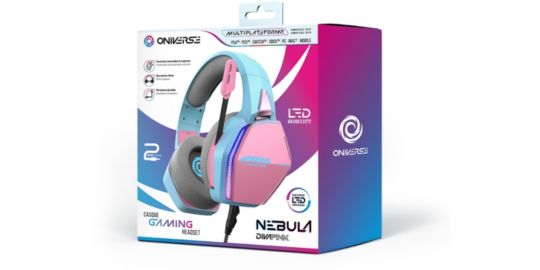 Casque gamer ONIVERSE Nebula Diva Pink
