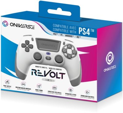 Manette ONIVERSE Sans fil Revolt Bluetooth Moon Blanche