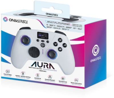 Manette ONIVERSE Aura avec Écran Sans fil Blanche