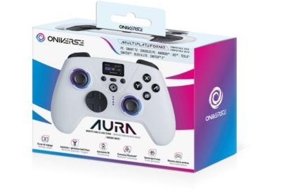 Manette ONIVERSE Aura avec Écran Sans fil Blanche