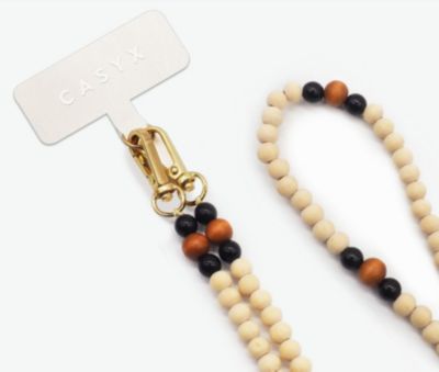 Cordon CASYX universel pour smartphone - Noir et Bois Cordon CASYX universel pour smartphone - Noir et Bois