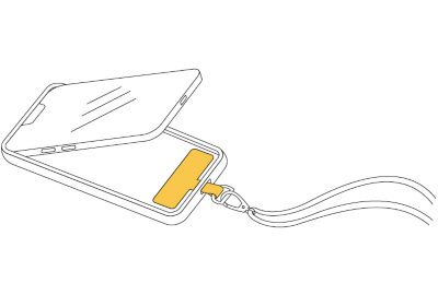 Cordon CASYX universel pour smartphone - Vert et Noir