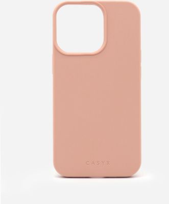 Coque CASYX iPhone 14 Pro silicone Rose MagSafe
