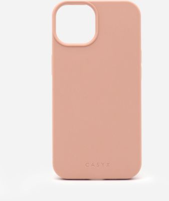 Coque CASYX iPhone 14 silicone Rose MagSafe