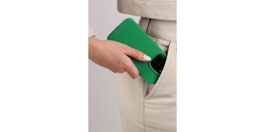 Coque CASYX iPhone 15 Plus Magsafe silli. Vert flash