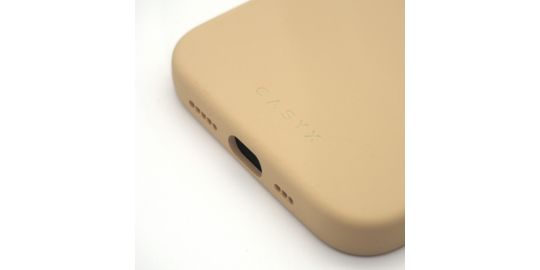 Coque CASYX iPhone 15 Pro Magsafe sillicone Beige