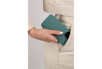 Coque CASYX iPhone 15 Magsafe sillicone Vert Sauge