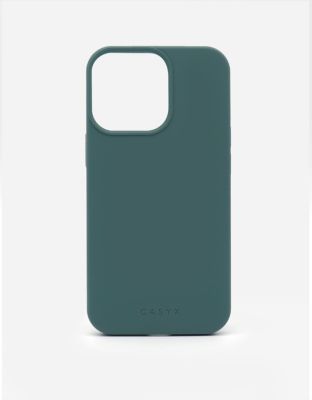 Coque CASYX iPhone 15 Pro Magsafe sillic. Vert Sauge