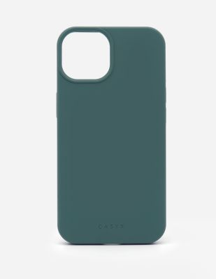 Coque CASYX iPhone 15 Plus Magsafe silli. Vert Sauge