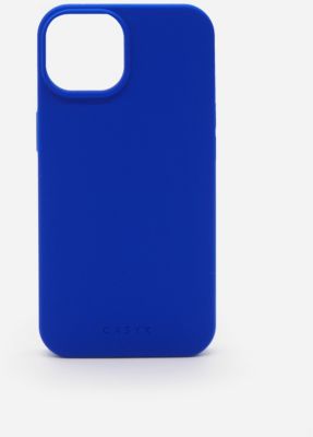 Coque CASYX iPhone 15 Magsafe sillic. Bleu Majorelle