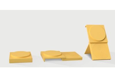 Chargeur CASYX 2 en 1  Charge rapide Qi2 USBC jaune