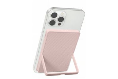 Batterie nomade CASYX 5000 mAh Qi2 MagSafe avec bequille rose