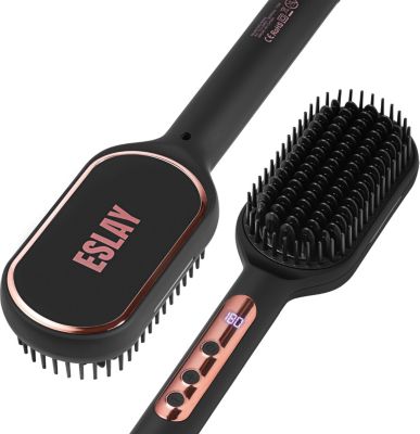 Brosse chauffante ESLAY Brosse lissante chauffante 2-en-1 – Coif