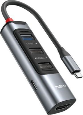 Hub USB C YESIDO Hub USB-C YESIDO HB22 – 5-en-1 avec supp