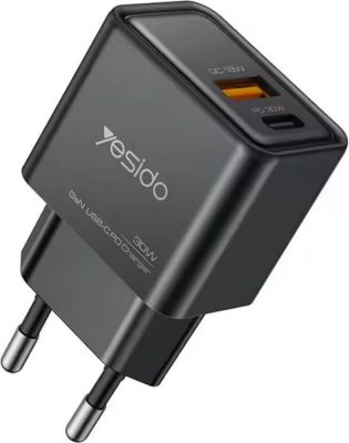 YESIDO Chargeur – 48W double port USB-C + USB-A