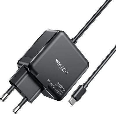 YESIDO Chargeur USB-C - 65W, charge rapide, câb