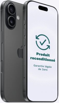Smartphone APPLE iPhone 17 Noir 256Go Excellent État avec Batterie Neuve - Reconditionné