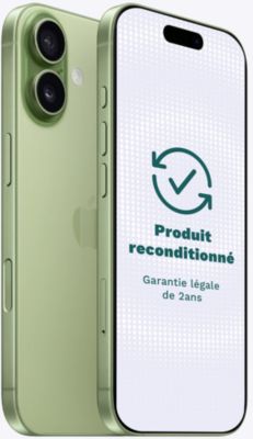 Smartphone APPLE iPhone 17 Sauge 256Go Excellent État avec Batterie Neuve - Reconditionné
