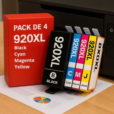 Cartouche d'encre SHOP-STORY Pack de Cartouches Compatibles HP 920 XL