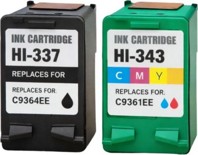 Cartouche d'encre SHOP-STORY Cartouches Compatibles HP 337 343 Imprim