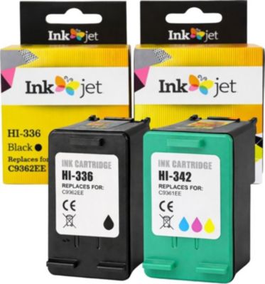 Cartouche d'encre SHOP-STORY Pack de Cartouches Compatibles HP 336 &